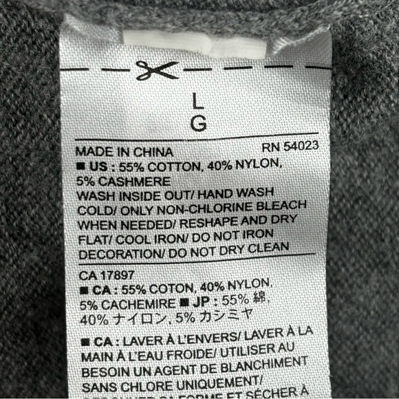 Banana Republic Gray Sweater With Silver Dots Size L - Picture 5 of 5